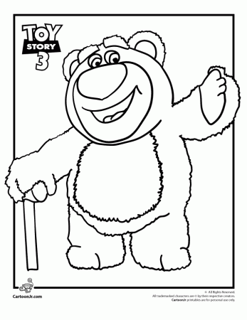 toy story coloring pages lots huggin bear page