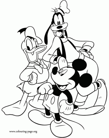 Mickey Mouse, Donald Duck and Goofy coloring page | coloring pages