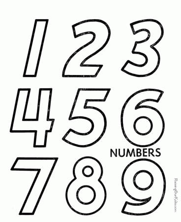 Numbers Preschool Coloring Pages Free Printable Coloring Pages For 