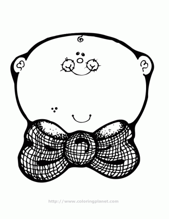 baby boy head printable coloring in pages for kids - number 3278 