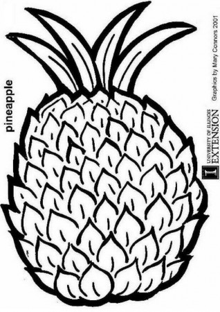 Pineapple-coloring-page-1 | Free Coloring Page Site