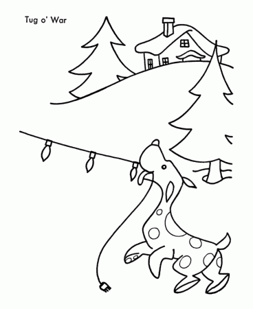 Christmas Decorations Coloring Pages - Christmas Lights are Fun 