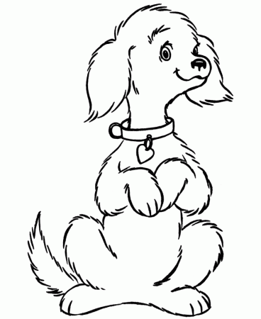 most cutest Dog coloring pages for kids | Great Coloring Pages