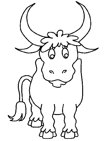 Bull3 Animals Coloring Pages & Coloring Book