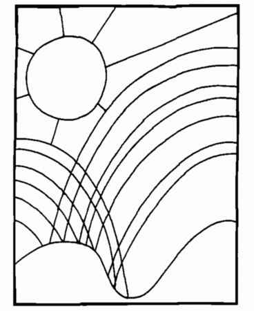 rainbow sun Colouring Pages (page 2)