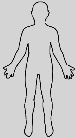 Outline of a person to color