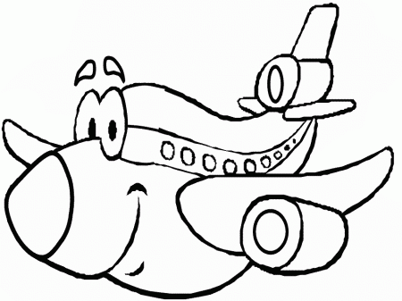 Printable Airplane3 Transportation Coloring Pages 