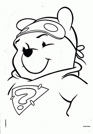 the super hero pooh coloring page winnie pages
