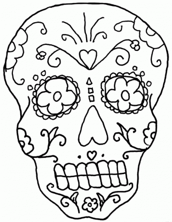 Coloring Pages Dazzling Sugar Skull Coloring Pages Coloring Page 