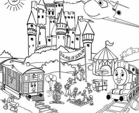 Thomas And Friends Saw The Castle Coloring For Kids |Thomas 