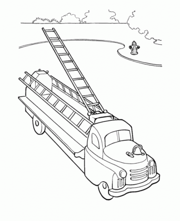 Learning Years: Cars and Vehicles - Toy Fire Truck Coloring Pages