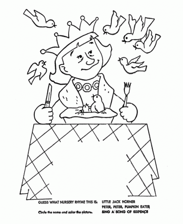 BlueBonkers: Nursery Rhymes Quiz Coloring Page Sheets - Song of 