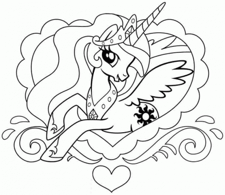 Free Cartoon My Little Pony Coloring Sheets For Kids & Girls #