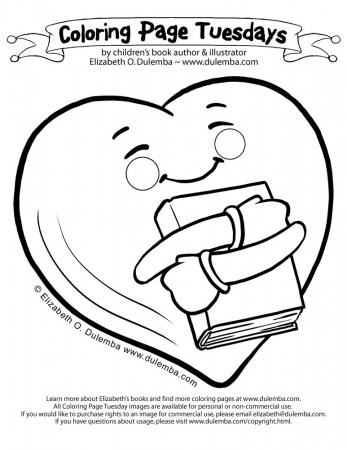 dulemba: Coloring Page Tuesday - Book Love!