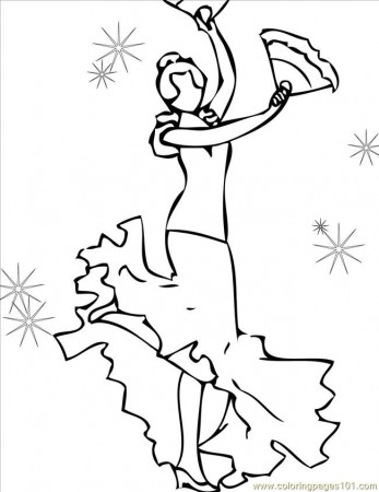 Coloring Pages Flamenco Ink (Entertainment > Dancing) - free 