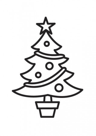 Coloring page Christmas Tree - img 18524.