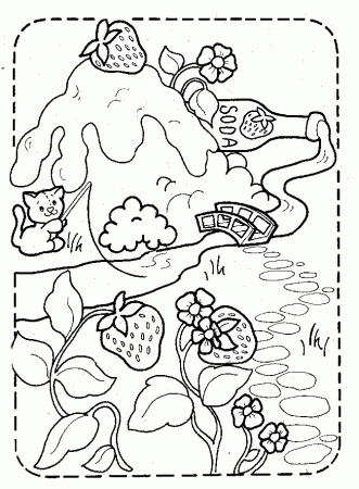 starsgalaxy strawberry shortcake printable coloring book page 