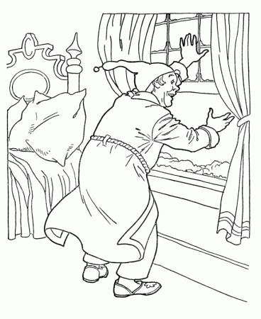 Grandparents Day Coloring Pages - Grandpa in his night clothes 