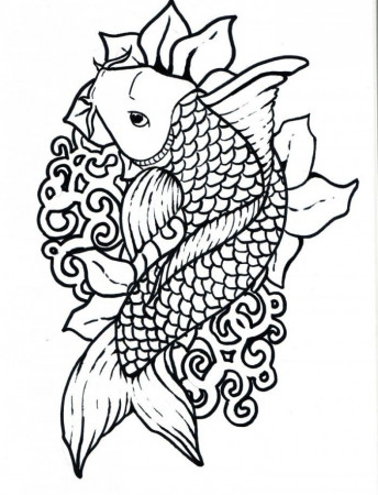Koi Fish Coloring Pages | 99coloring.com