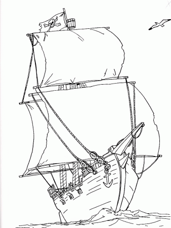 coloring pages of a pirate ship | The Coloring Pages