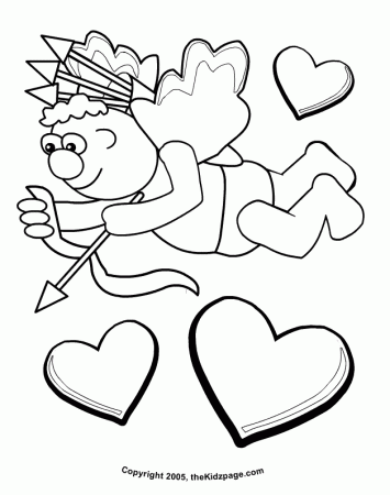 Valentine's Day Cupid - Free Coloring Pages for Kids - Printable 