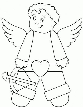 Cupid Valentines Coloring Pages - Valentine's Day Coloring Pages 
