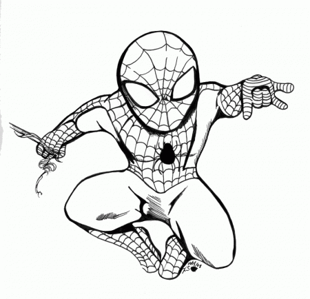 Spider-man chibi BW by bastett on deviantART
