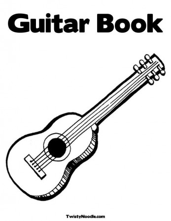 acoustic electric guitar Colouring Pages