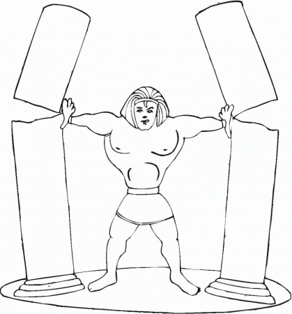 Samson coloring pages | Samson and Delilah | Samson Judges