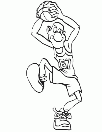 Coloring Pages Of Basketball Players 591 | Free Printable Coloring 