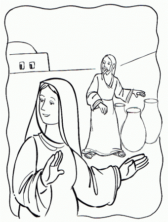 cana wedding Colouring Pages (page 3)