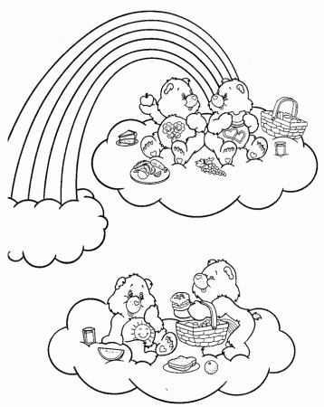 Care Bears get well soon Colouring Pages