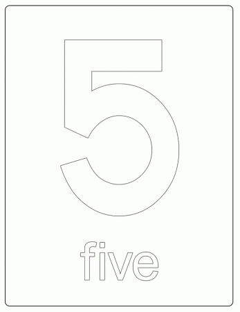 Number 5 - Free Printable Coloring Pages