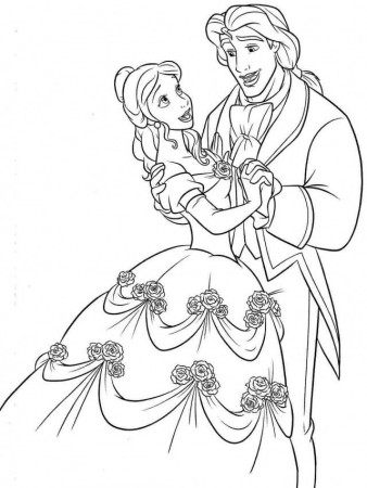 Printable Free Coloring Pages Disney Princess The Beast And The 