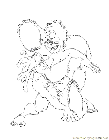 Coloring Pages Disney Coloring Tarzan 6 (Sports > Boxing) - free 