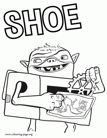 The Boxtrolls - Shoe coloring page