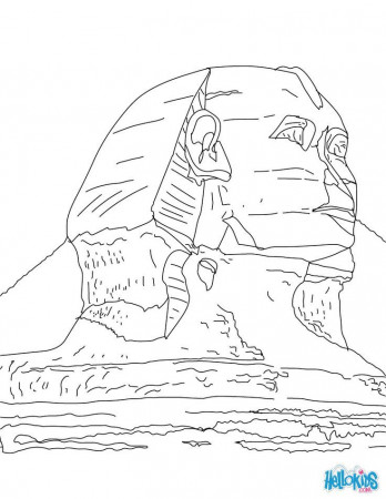 SPHINX OF GIZA coloring page | Egypt Theme