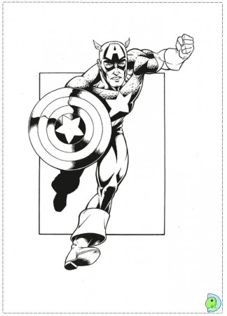 captain captain america Colouring Pages