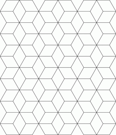 Tessellated coloring page