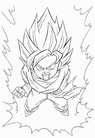 GOKU FASE 10 Colouring Pages