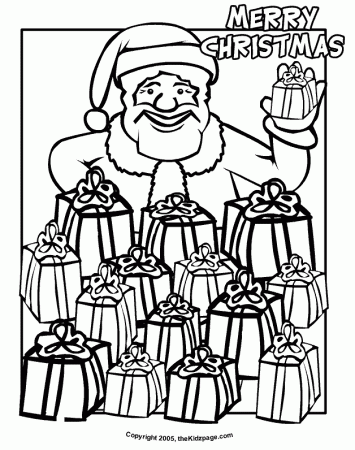 Merry Christmas Santa Free Coloring Pages for Kids - Printable 