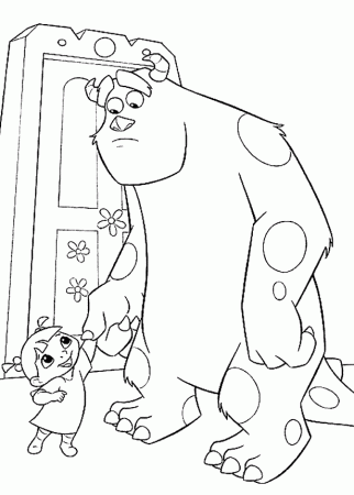 Sulley And Boo Monster Inc Coloring Pages - Monster Inc Coloring 