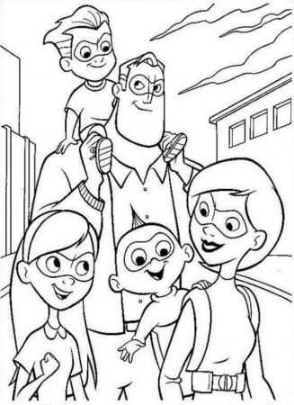 The Happy Incredibles Coloring Page Coloringplus 226008 The 
