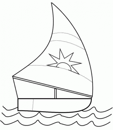 Printable Free Colouring Pages Transportation Boat For Little Kids - #