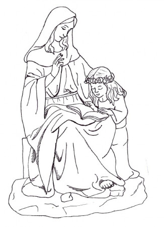St. Anne | Catholic Kids Coloring Pages