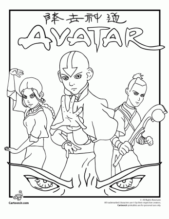 Printable avatar the last airbender coloring sheets. - Welcome to 