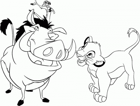 timon and pumba show Colouring Pages