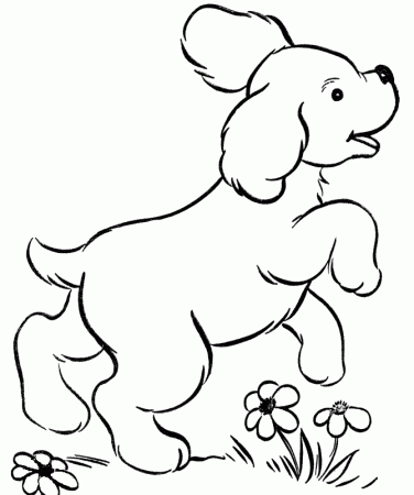 Puppies Are Cute Jump Coloring Page: Puppies Are Cute Jump 
