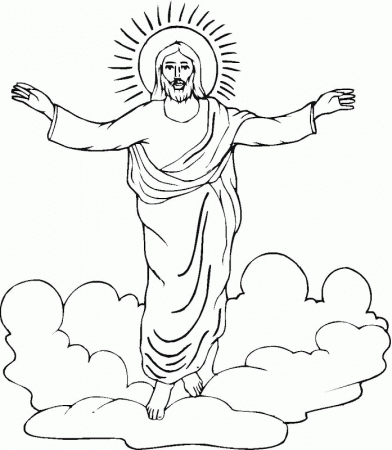 Jesus ascension coloring page - Coloring Pages & Pictures - IMAGIXS