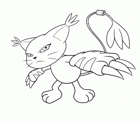 Digimon - Gatamon line-art by PetarMKD on deviantART